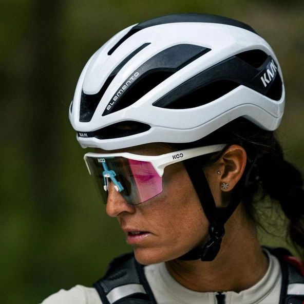 Kask Elemento Yol Bisikleti Kaskı Beyaz Small - Resim 4