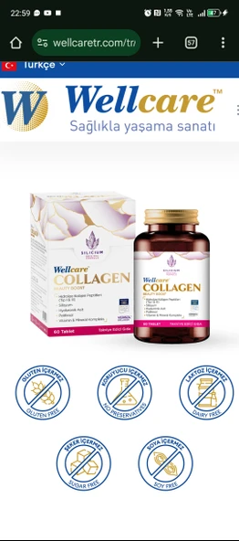 Wellcare collagen beaity  60 tab. ürün görseli 1