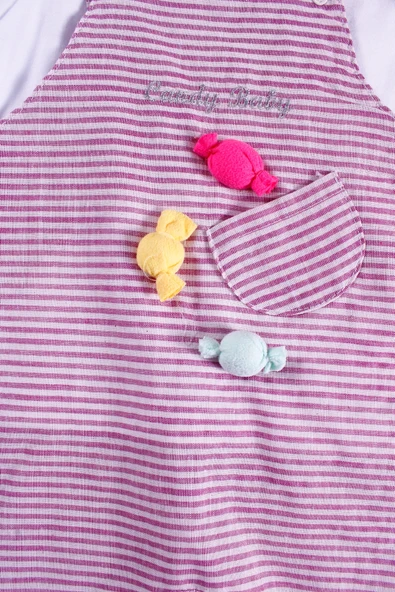 Candy Figürlü Badili Kız Bebek Tulumu - Resim 4