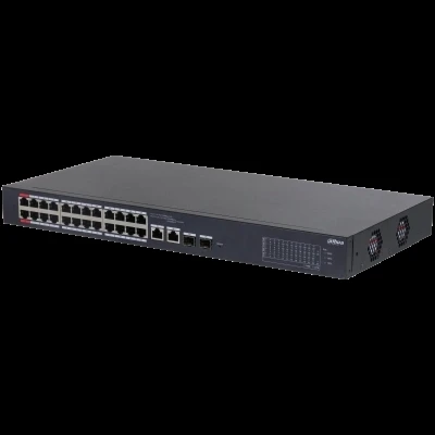 DAHUA DH-CS4226-24ET-240 24 PORT 24XFE-2XGE/SFP YÖNETİLEBİLİR 240W POE SWİTCH ürün görseli 1