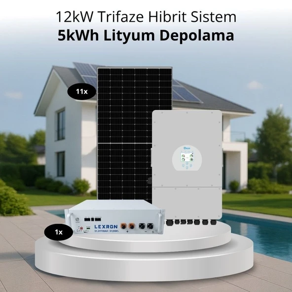 12KW TRİFAZE HİBRİT SİSTEM 1 ürün görseli 1
