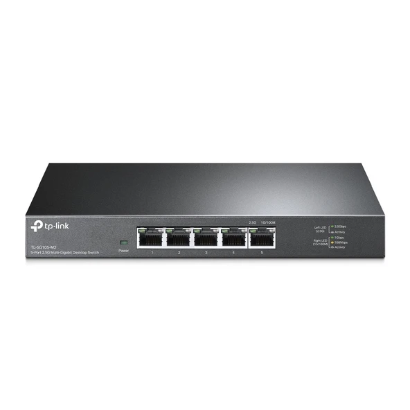 TP-LINK TL-SG105-M2 5PORT 100/1000/2500 YÖNETİLEMEZ SWITCH ürün görseli 1