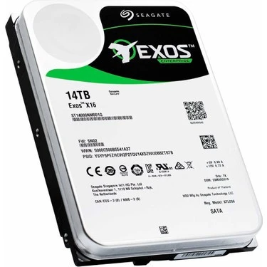 SEAGATE Exos EnterPrise X16 14TB 7200rpm 256MB Sata3 7/24 Güvenlik 3.5" Harddisk (ST14000NM001G) ürün görseli 1