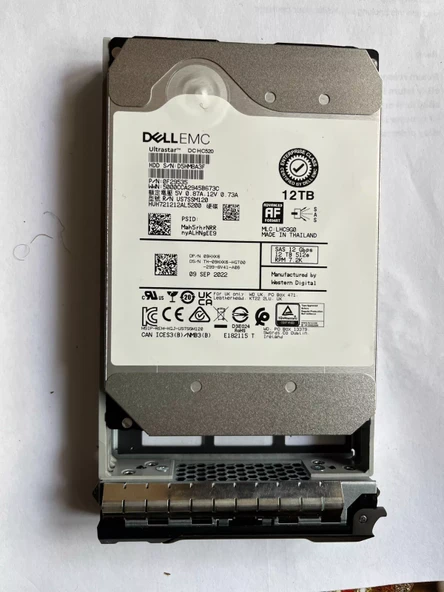 DELL EMC Ultrastar DC HC520 12TB 7.2K 12G 512e SAS 3.5" Server Sunucu Harddisk HUH721212AL5200 0F29535 09HXK6 ürün görseli 1