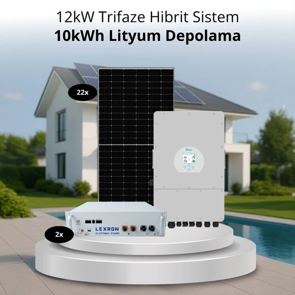 12KW TRİFAZE HİBRİT SİSTEM 2 ürün görseli 1