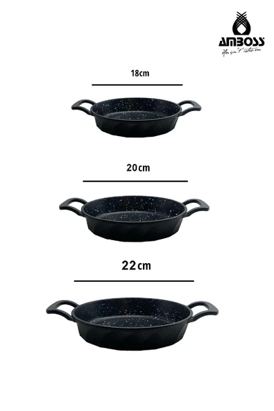 Amboss Kuvars Döküm Sahan Set - Resim 3