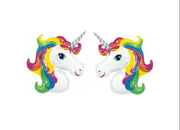 Unicorn Renkli Folyo Balon 2 li 32 inç ürün görseli 1