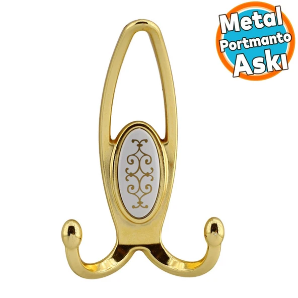 Portmanto Vestiyer Duvar Askısı Metal Dolap Elbise Askılığı Altın Beyaz Altın Kapak ürün görseli 1