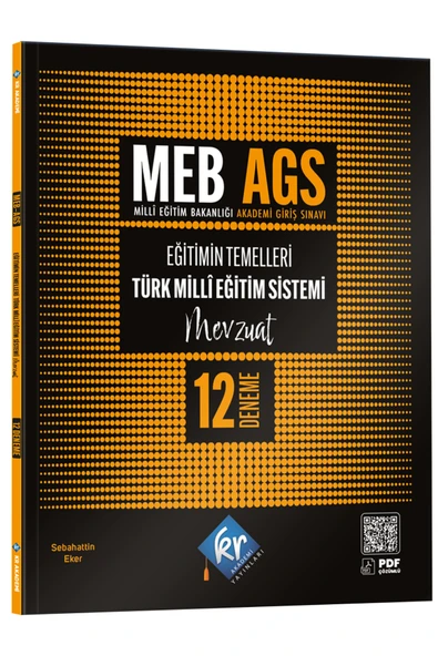 MEB AGS Eğitimin Temelleri ve Türk Milli Eğitim Sistemi Mevzuat 12 Deneme KR Akademi Yayınları ürün görseli 1