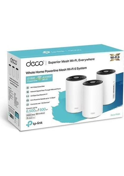 TP-Link Deco PX50 3000 Mbps 3'lü Router - Resim 8