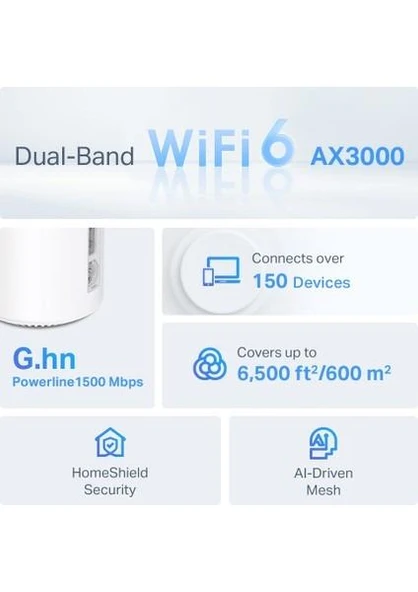 TP-Link Deco PX50 3000 Mbps 3'lü Router - Resim 3