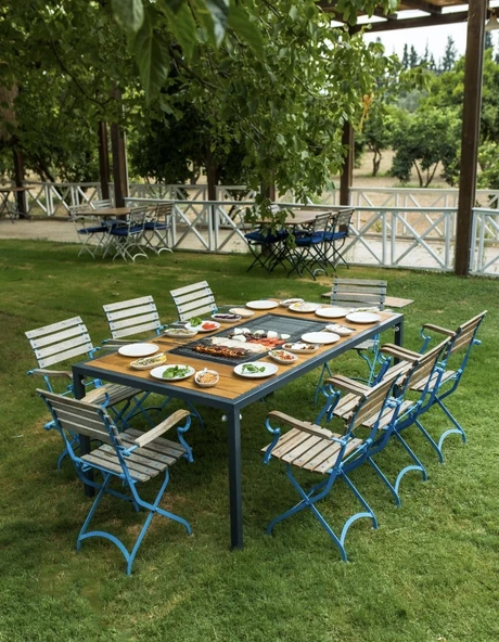 KLASİK RESTAURANT MODELİ MANGALLI MASA ürün görseli 1
