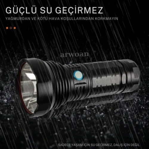 USB Şarj Edilebilir El Feneri – Taşınabilir, Dayanıklı ve Su Geçirmez Kamp Işığı ürün görseli 1