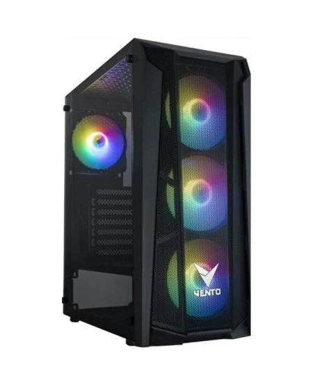 Vento VG15FE 650W Mid Tower Oyuncu Bilgisayar Kasası Siyah ürün görseli 1