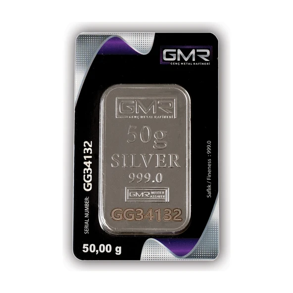 E-Gümüş 50 Gr Külçe Gümüş ürün görseli 1
