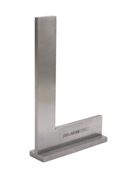Gfb Şapkalı Gönye 250x160 mm DIN875/1 Çelik Gönye ürün görseli 1