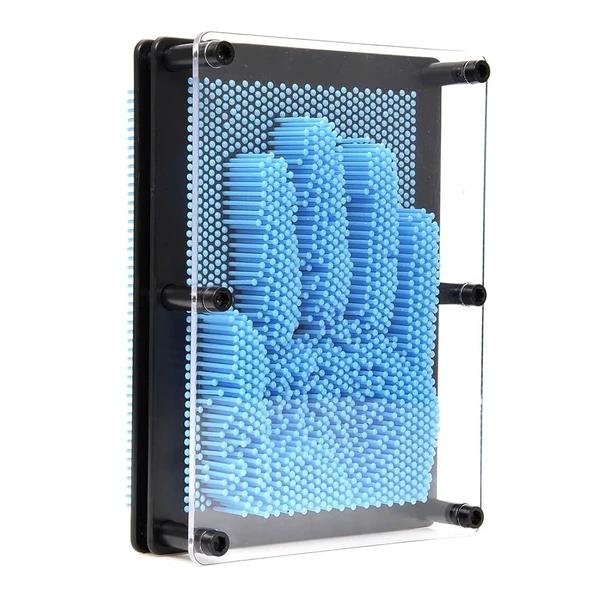 KÜÇÜK BOY 13X10 CM AÇIK MAVİ PİN ART BLUE 3D DİMENSİONAL SCULPTURE AÇIK MAVİ PİNART 3D ÇİVİ SANATI ürün görseli 1
