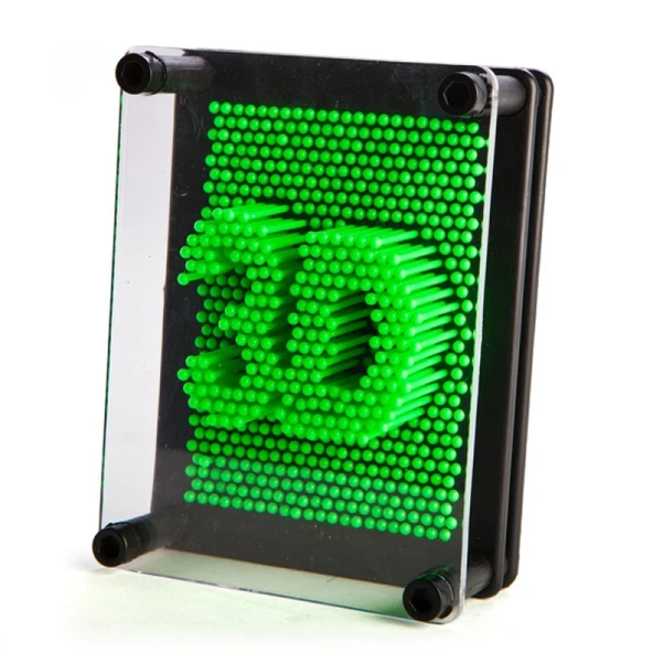 KÜÇÜK BOY 13X10 CM YEŞİL PİN ART VIP GREEN 3-DİMENSİONAL PİN SCULPTURE YEŞİL PİNART 3D ÇİVİ SANATI ürün görseli 1