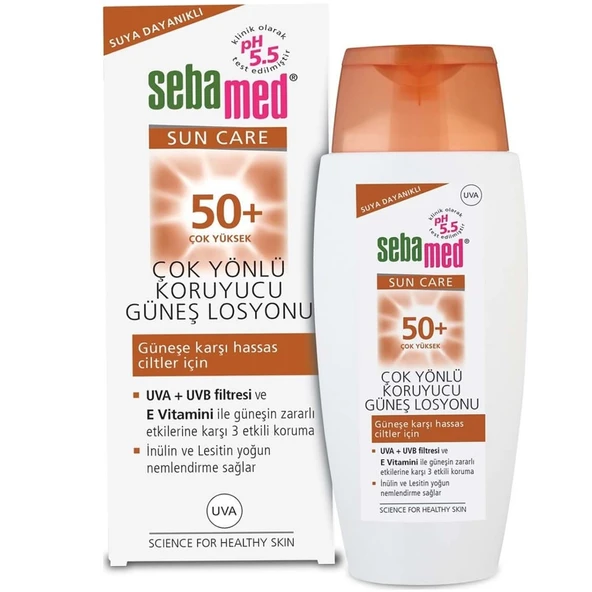 Sebamed Sun Care Suya Dayanıklı SPF 50+ Çok Yönlü Koruyucu Güneş Losyonu 150 ml ürün görseli 1