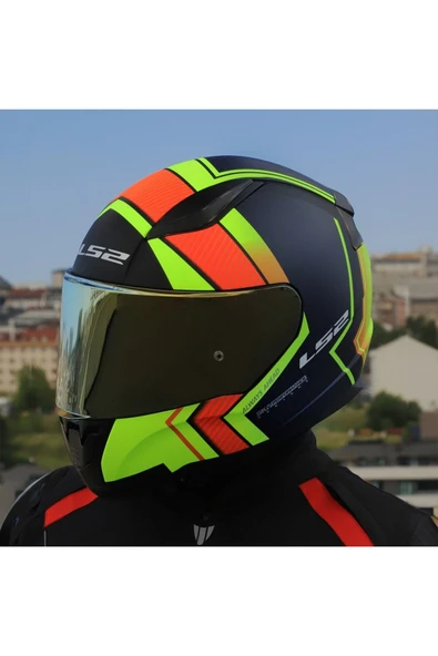 LS2 RAPID 2 EXTRA MAT NEON SARI FULLFACE MOTOSİKLET KASKI GOLD CAMLI + Şeffaf Camlı ürün görseli 1