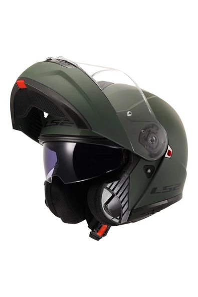 LS2 Strobe 2 Mat Yeşil Kask - Resim 5