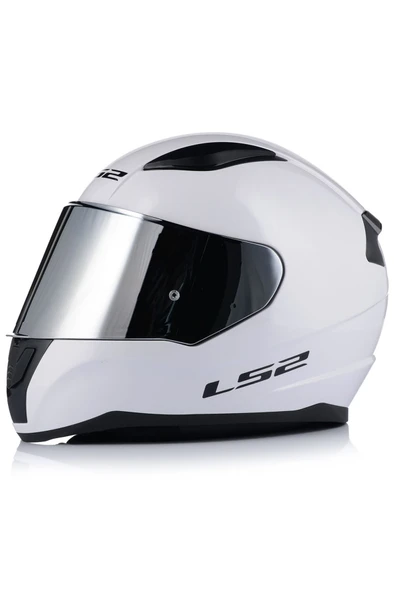 LS2 Rapıd 2 Beyaz Fullface Motosiklet Kaskı Gri Camlı + Şeffaf Camlı ürün görseli 1