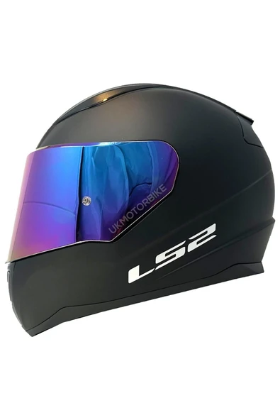 LS2 RAPID 2 MAT SİYAH KAPALI MOTOSİKLET KASKI GÖKKUŞAĞI CAMLI + Şeffaf Camlı ürün görseli 1