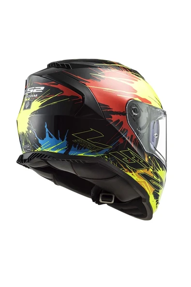 LS2 Storm 2 Drop Siyah-sarı-kırmızı Kask - Resim 2