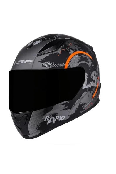 LS2 RAPID 2 CIRCLE  FULLFACE MOTOSİKLET KASKI SİYAH CAMLI + Şeffaf Camlı ürün görseli 1