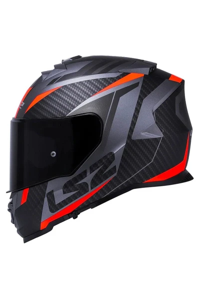 LS2 Storm 2 Racer Full Face Motosiklet Kaskı Şeffaf Siyah Vizörlü ürün görseli 1