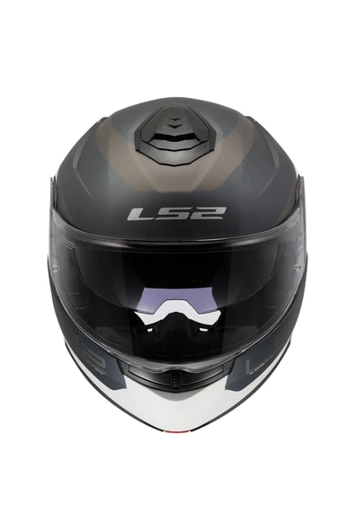 LS2 Strobe 2 Vıctory Mat Gri-mavi-kum Kask - Resim 5