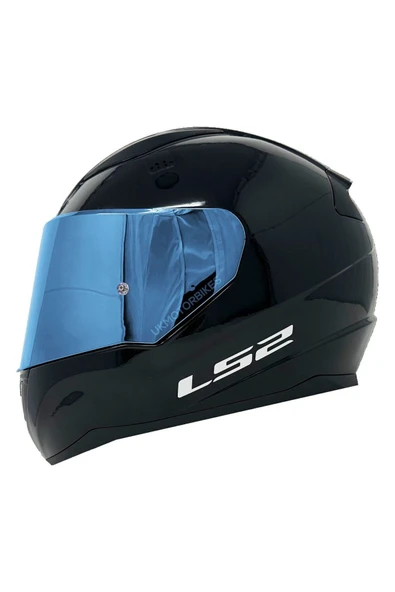 LS2 Rapıd 2 Parlak Siyah Fullface Motosiklet Kaskı Mavi Camlı + Şeffaf Camlı ürün görseli 1
