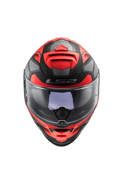 LS2 STORM 2 FASTER MAT KIRMIZI-TITANIUM KASK - Resim 2