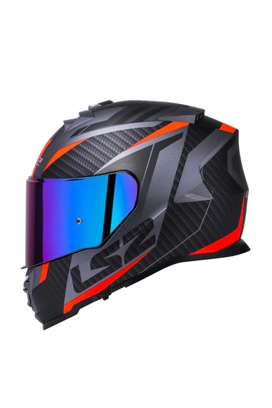 LS2 Storm 2 Racer Full Face Motosiklet Kaskı Gökkuşağı Vizörlü ürün görseli 1