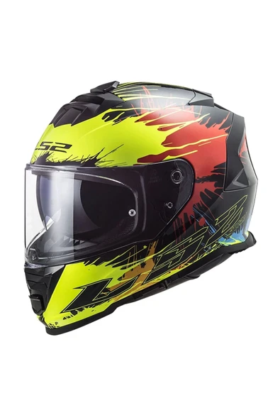 LS2 Storm 2 Drop Siyah-sarı-kırmızı Kask ürün görseli 1