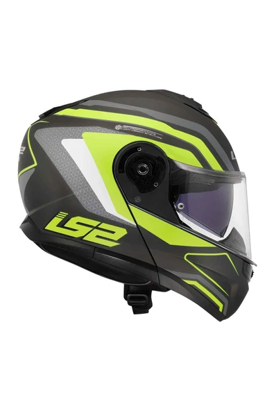 LS2 Strobe 2 Phantom Çene Açılır Kask - Resim 5