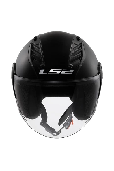 LS2 Aırflow 2 Yarım Kask Mat Siyah - Resim 3