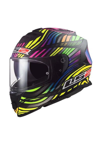 LS2 Storm 2 Power Mat Siyah-gökkuşağı Kask ürün görseli 1