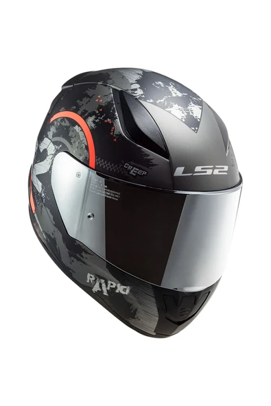 LS2 RAPID 2 CIRCLE  FULLFACE MOTOSİKLET KASKI GRİ CAMLI + Şeffaf Camlı ürün görseli 1