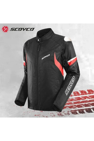 Scoyco JK176 WATERPROOF 4 MEVSİM MOTOSİKLET MONTU SİYAHKIRMIZI ürün görseli 1