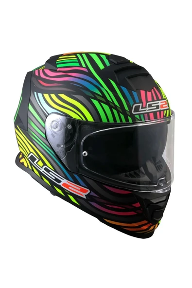 LS2 Storm 2 Power Mat Siyah-gökkuşağı Kask - Resim 5