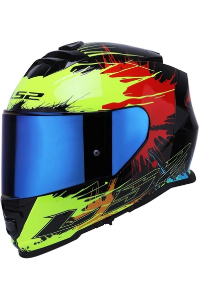 LS2 Storm 2 Drop Full Face  Motosiklet Kaskı Mavi Camlı ürün görseli 1
