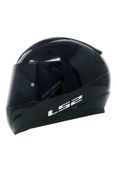 LS2 Rapıd 2 Parlak Siyah Fullface Motosiklet Kaskı Siyah Camlı + Şeffaf Camlı ürün görseli 1