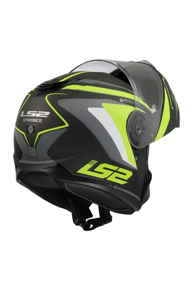LS2 Strobe 2 Phantom Çene Açılır Kask - Resim 6