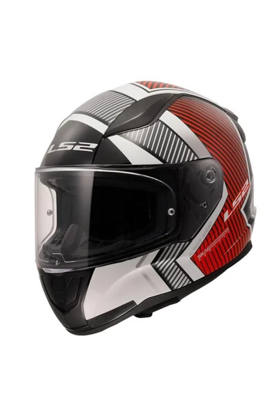LS2 Rapıd 2 Extra Kapalı Kask Beyaz - Kırmızı ürün görseli 1