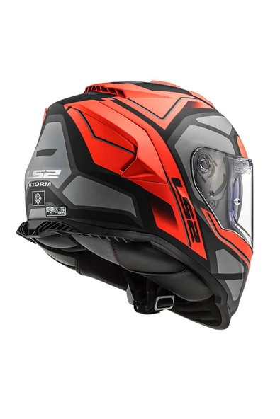 LS2 STORM 2 FASTER MAT KIRMIZI-TITANIUM KASK ürün görseli 1