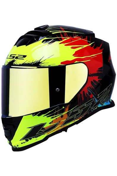 LS2 Storm 2 Drop Full Face  Motosiklet Kaskı Gold Camlı ürün görseli 1