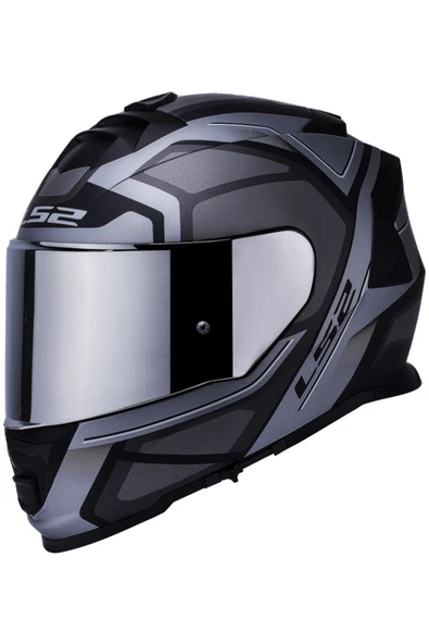LS2 Storm 2 Faster Tıtanıum Fullface Motosiklet Kaskı Gri Camlı ürün görseli 1