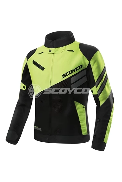 Scoyco Jk36 Yazlık Fileli Motosiklet Montu Neon Sarı ürün görseli 1