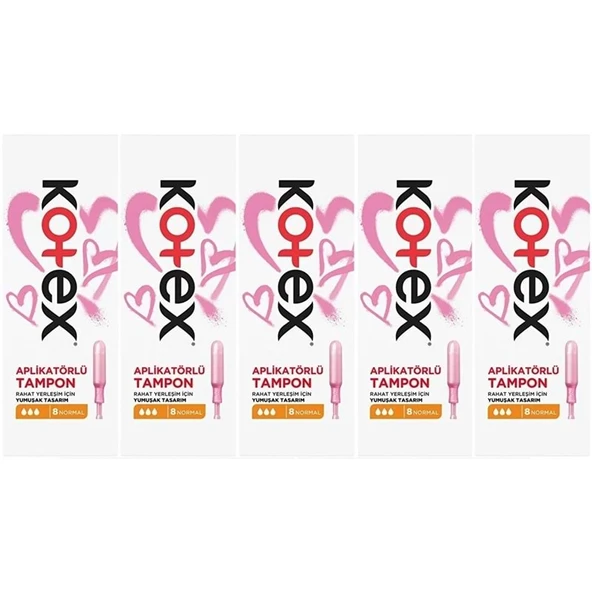 Kotex Aplikatörlü Tampon Normal 40 Lı Set (5PK*8) ürün görseli 1